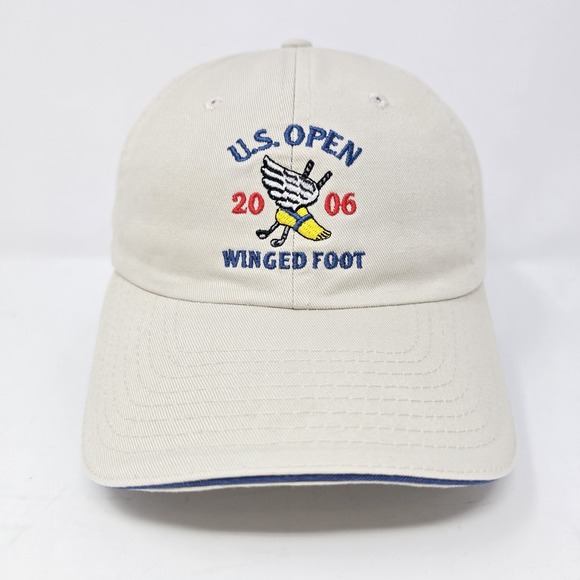 usga Other - USGA 2006 U.S. Open Winged Foot Golf Hat Mens Beige Adjustable Member Cap